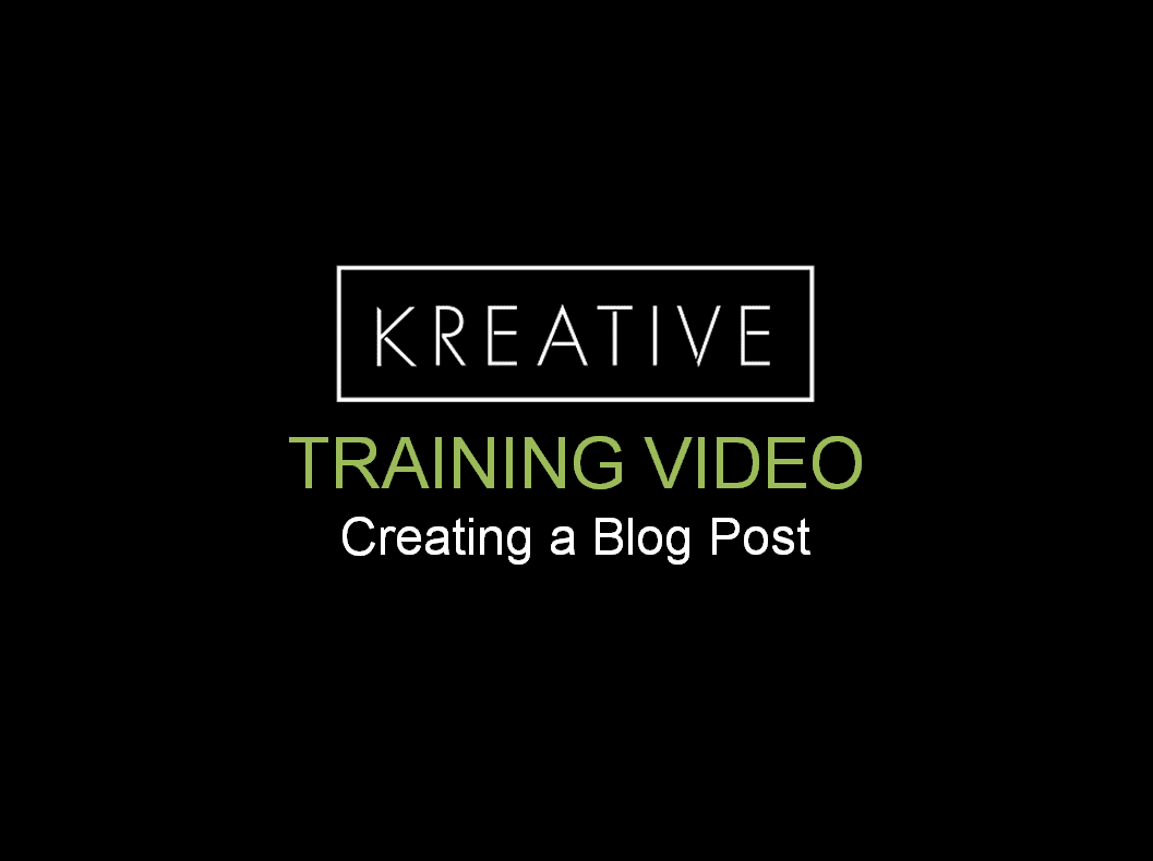 Creating a Blog Post