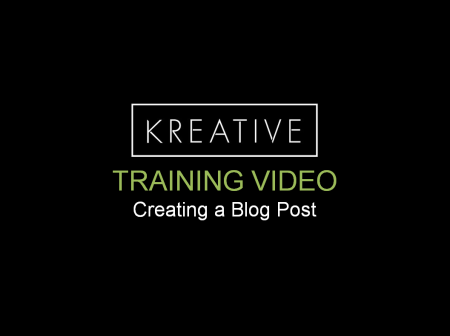 Creating a Blog Post