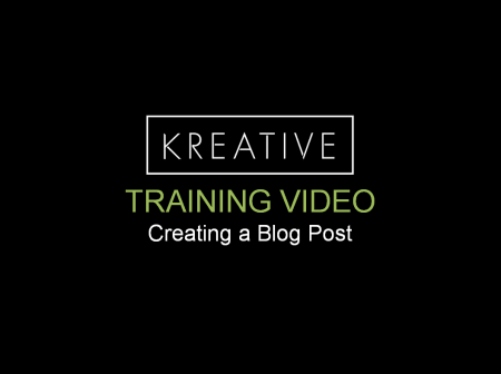 Creating a Blog Post