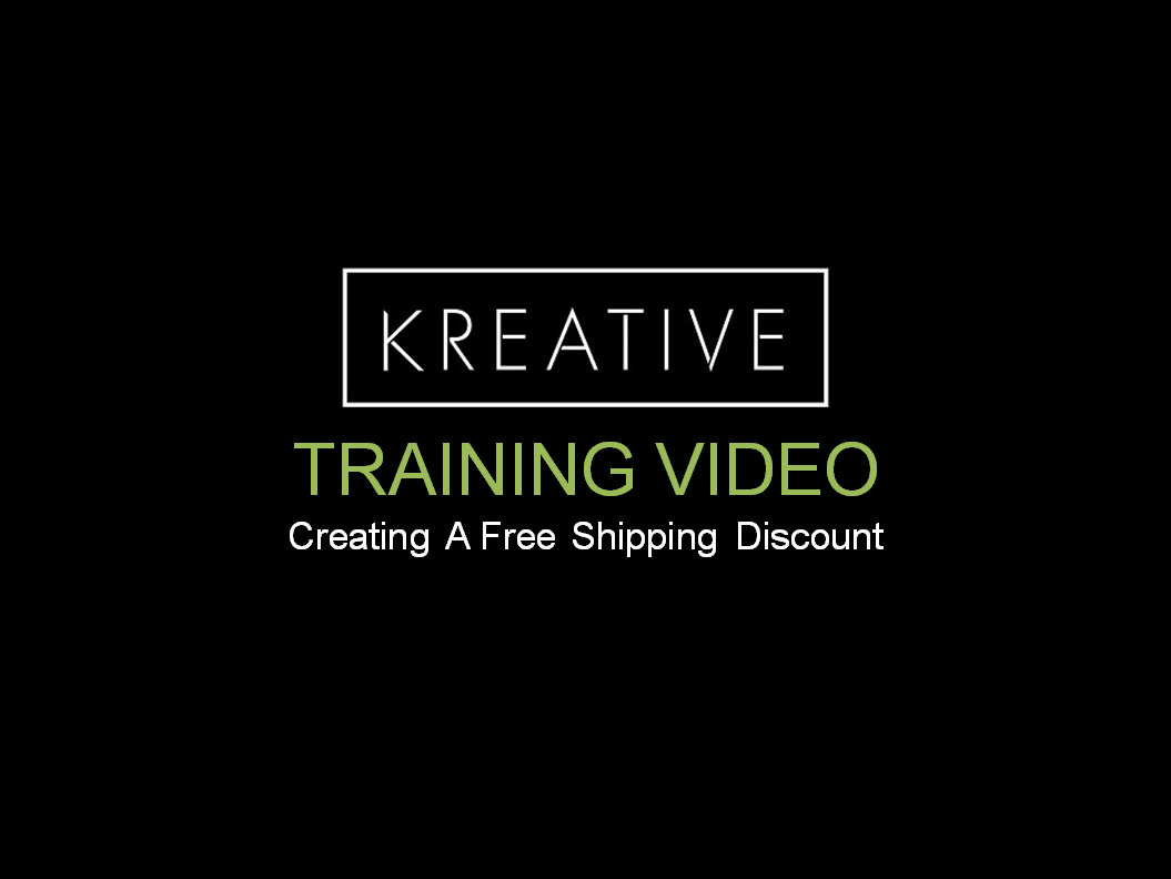 Creating a Free Shipping Discount