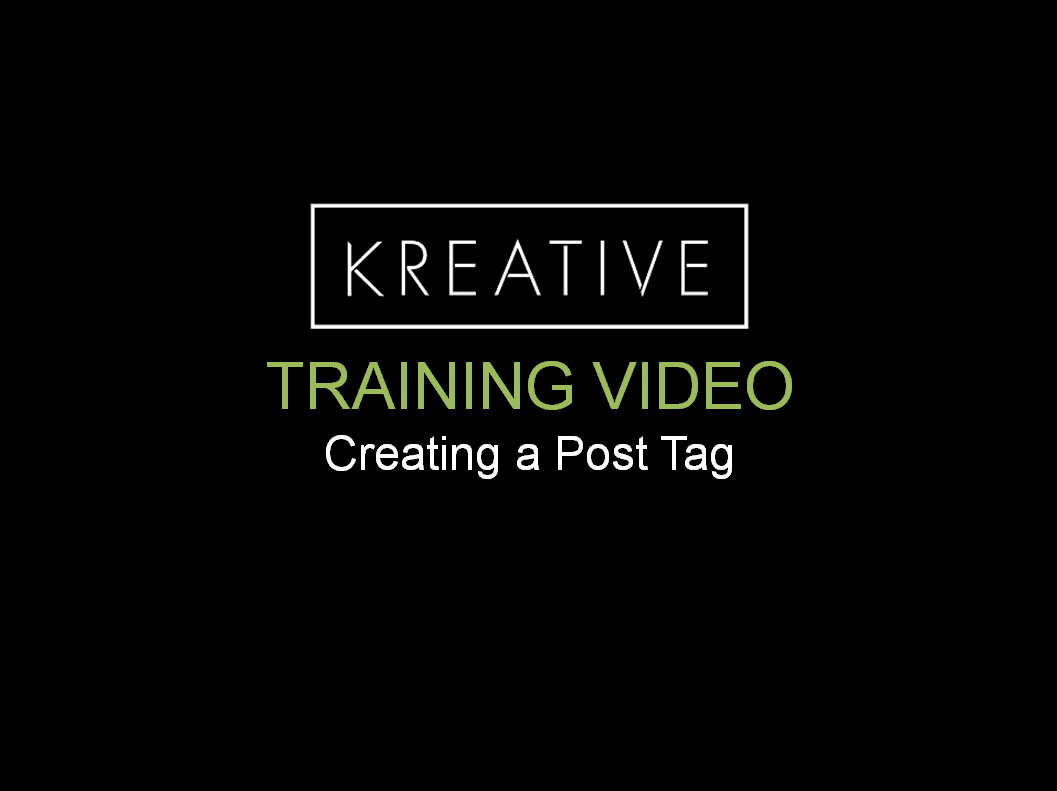 Creating a Post Tag
