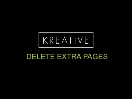 Delete Extra Pages