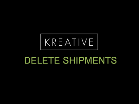 Delete Shipments
