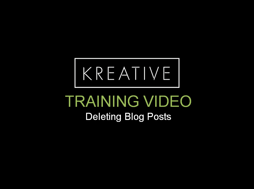 Deleting Blog Posts