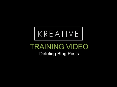 Deleting Blog Posts