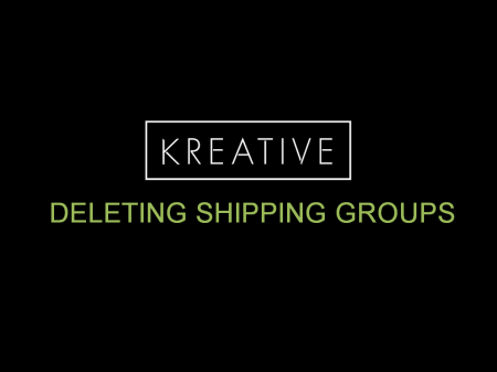 Deleting Shipping Groups