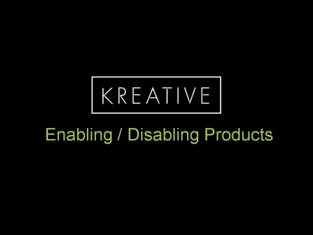 Enable / Disable Products