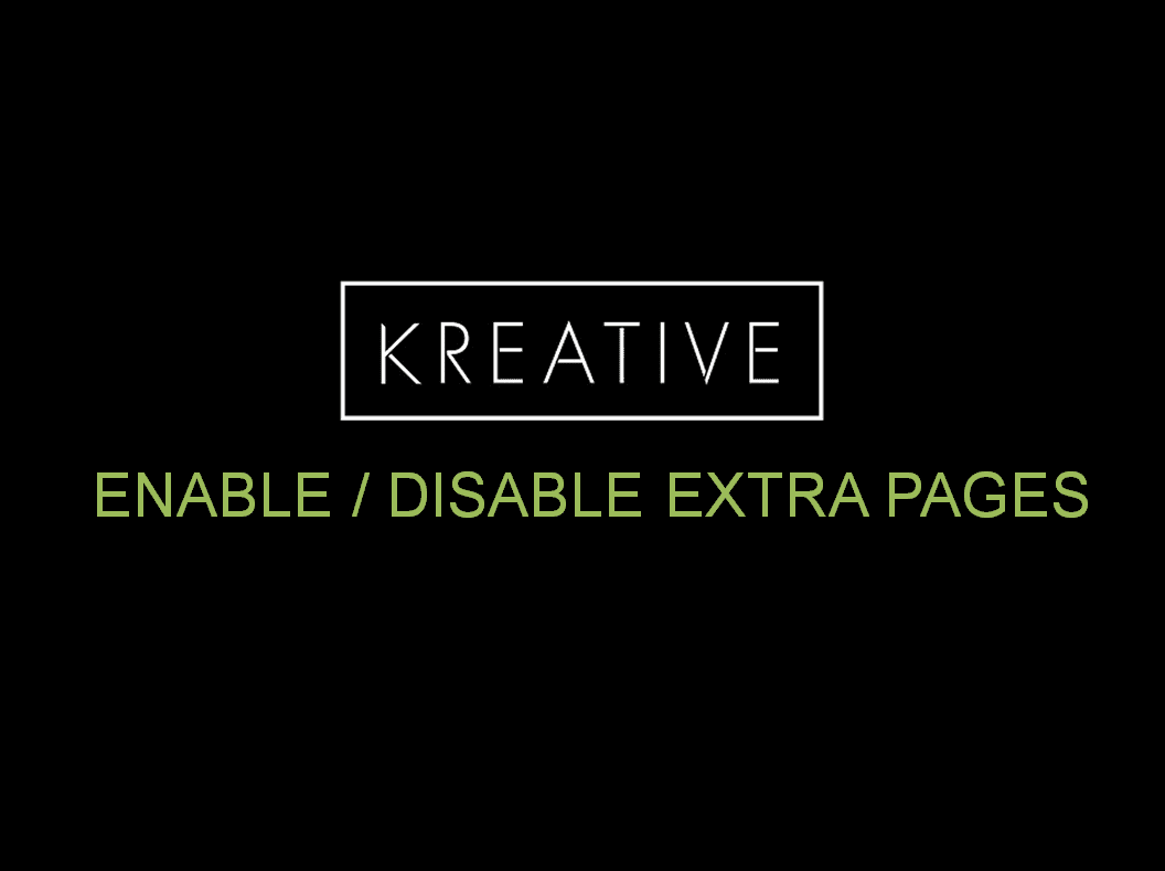 Enable / Disable Extra Pages