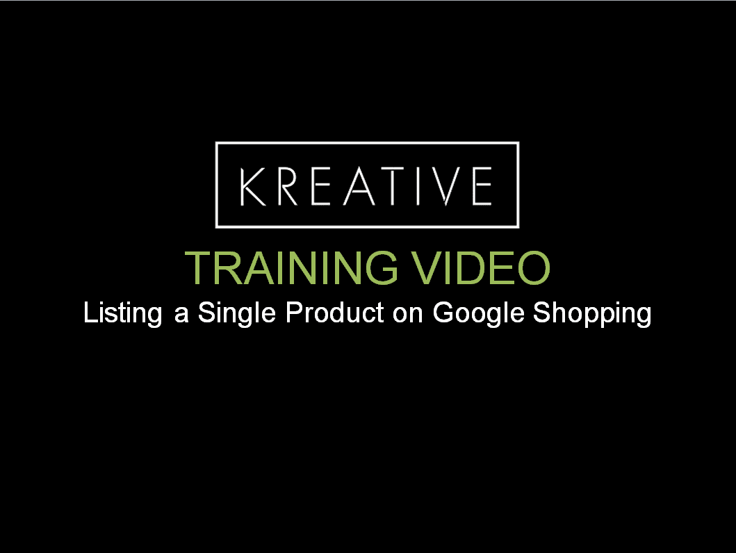 Listing a Single Product on Google Shopping