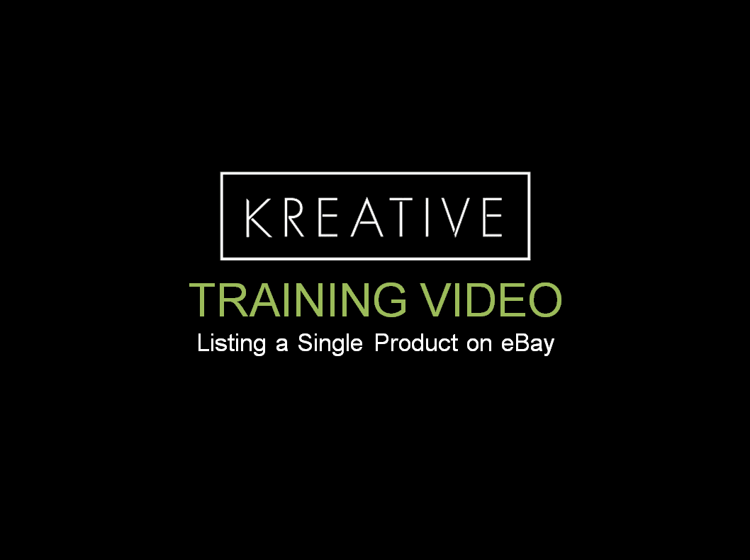 Listing a Single Product on eBay