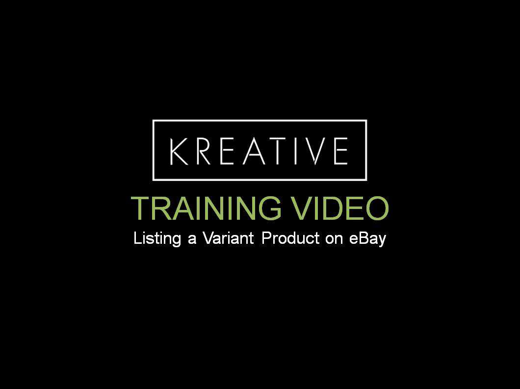 Listing a Variant Product on eBay
