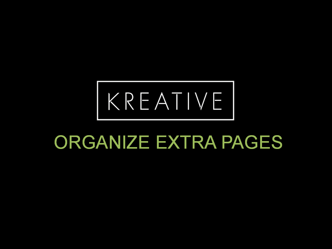 Organize Extra Pages