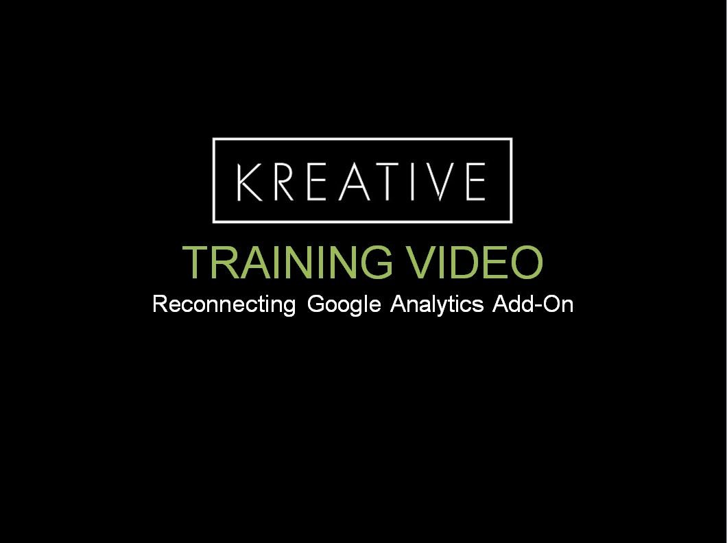 Reconnecting Google Analytics Add-On