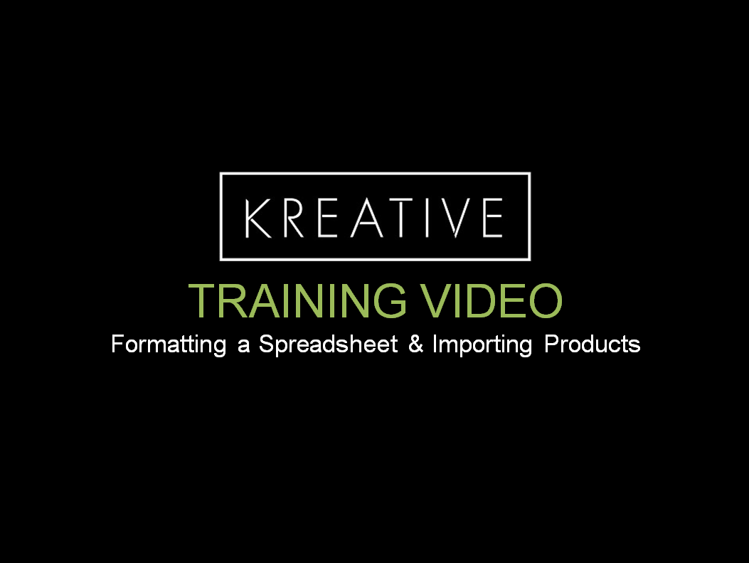 Class 4 // Formatting a Spreadsheet & Importing Products