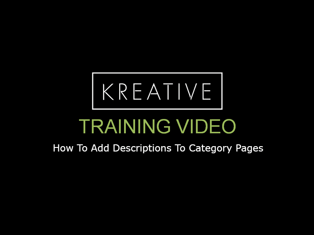 How To Add Descriptions To Category Pages