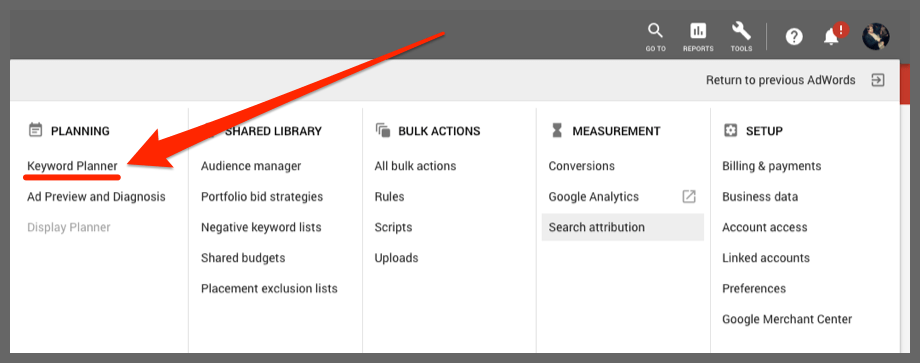 Keyword Planner (Google Ads)